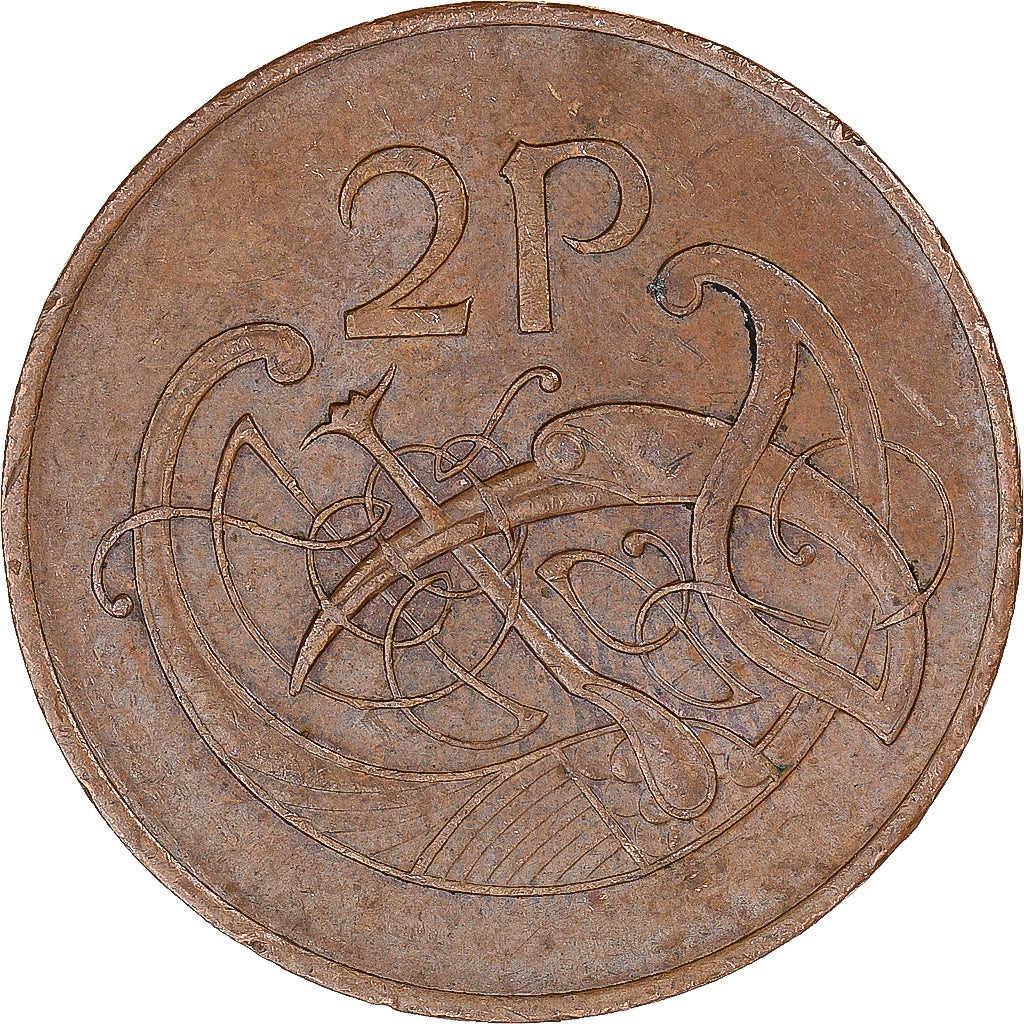 Moneta, Irlanda, 2 Pence, 1986