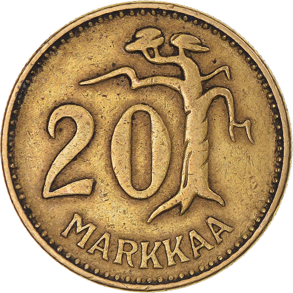 Coin, Finland, 20 Markkaa, 1954