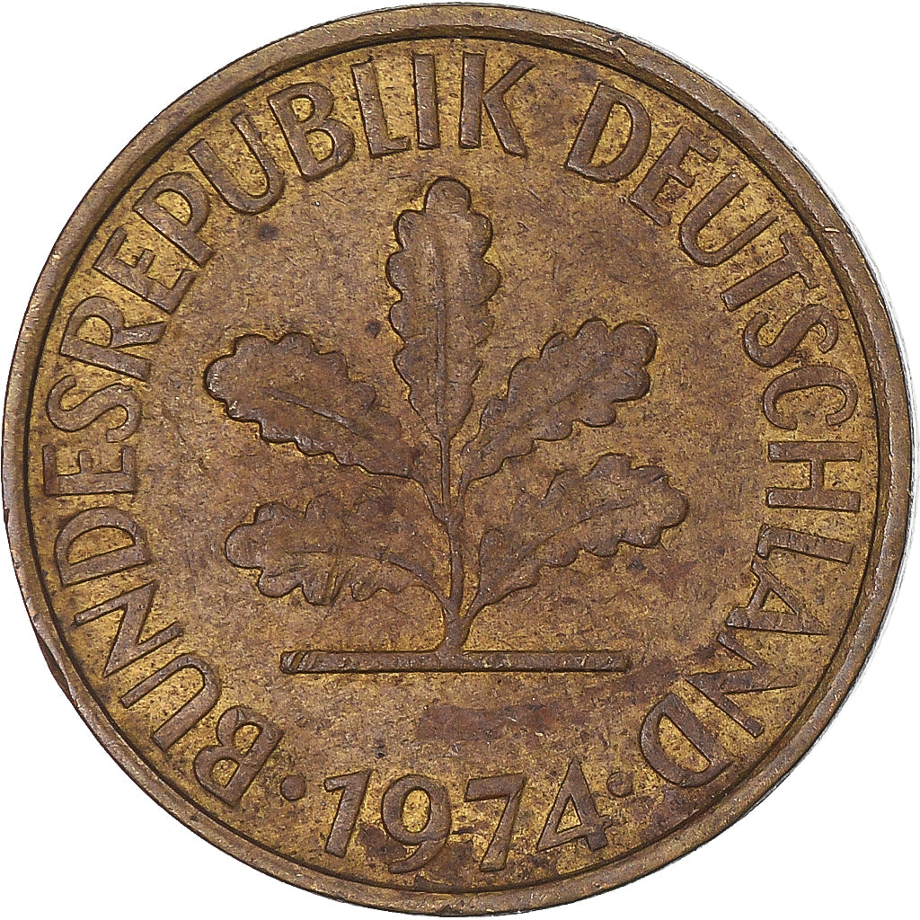 Coin, Germany, 5 Pfennig, 1974