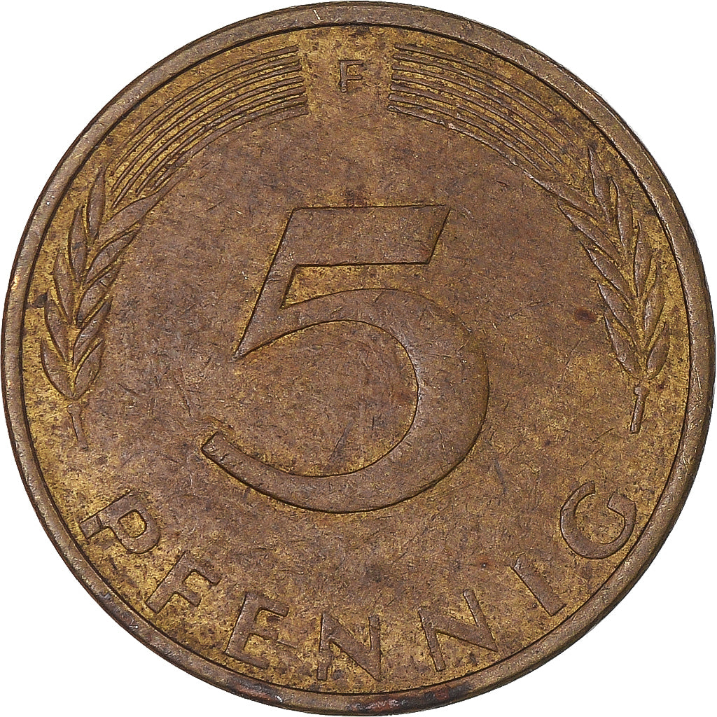 Coin, Germany, 5 Pfennig, 1974