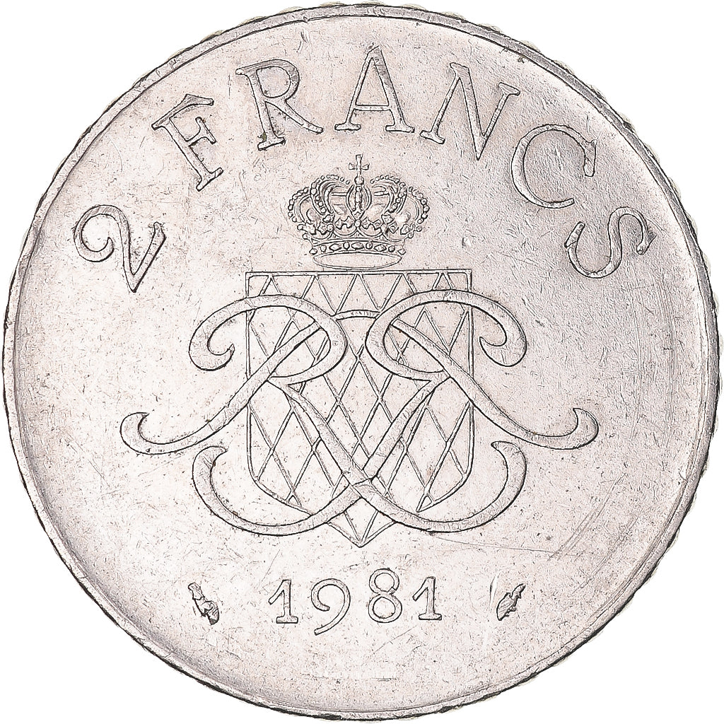 Monnaie, Monaco, 2 Francs, 1981