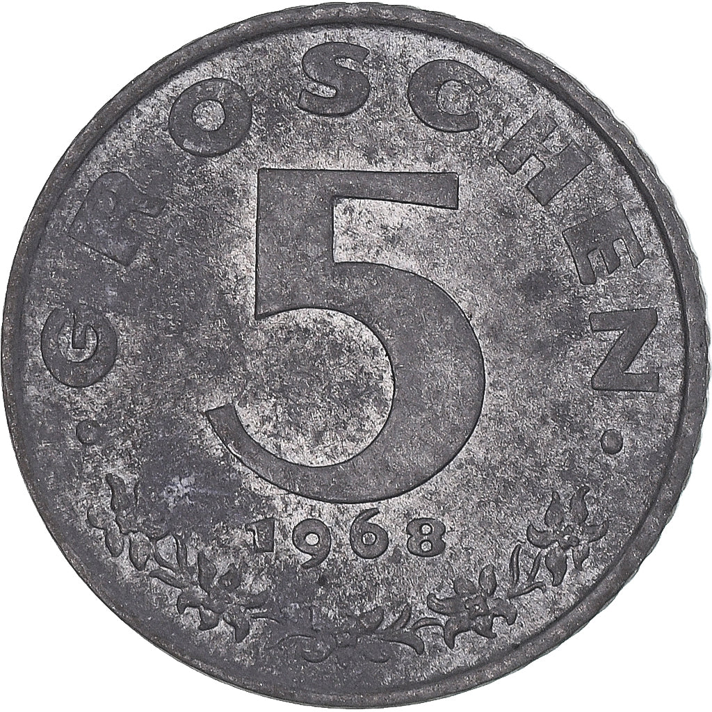 Monnaie, Autriche, 5 Groschen, 1968