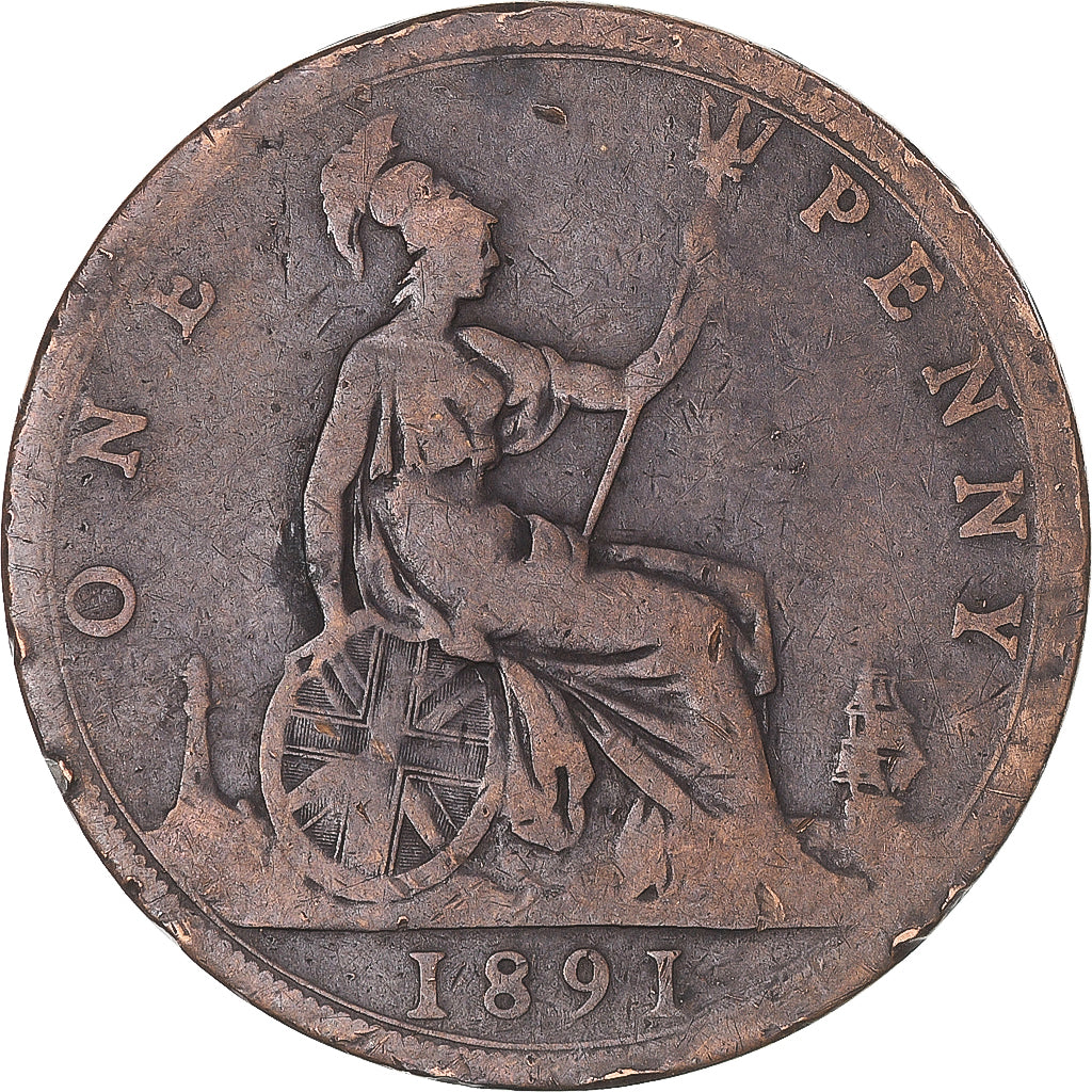Moneta, Wielka Brytania, Penny, 1891