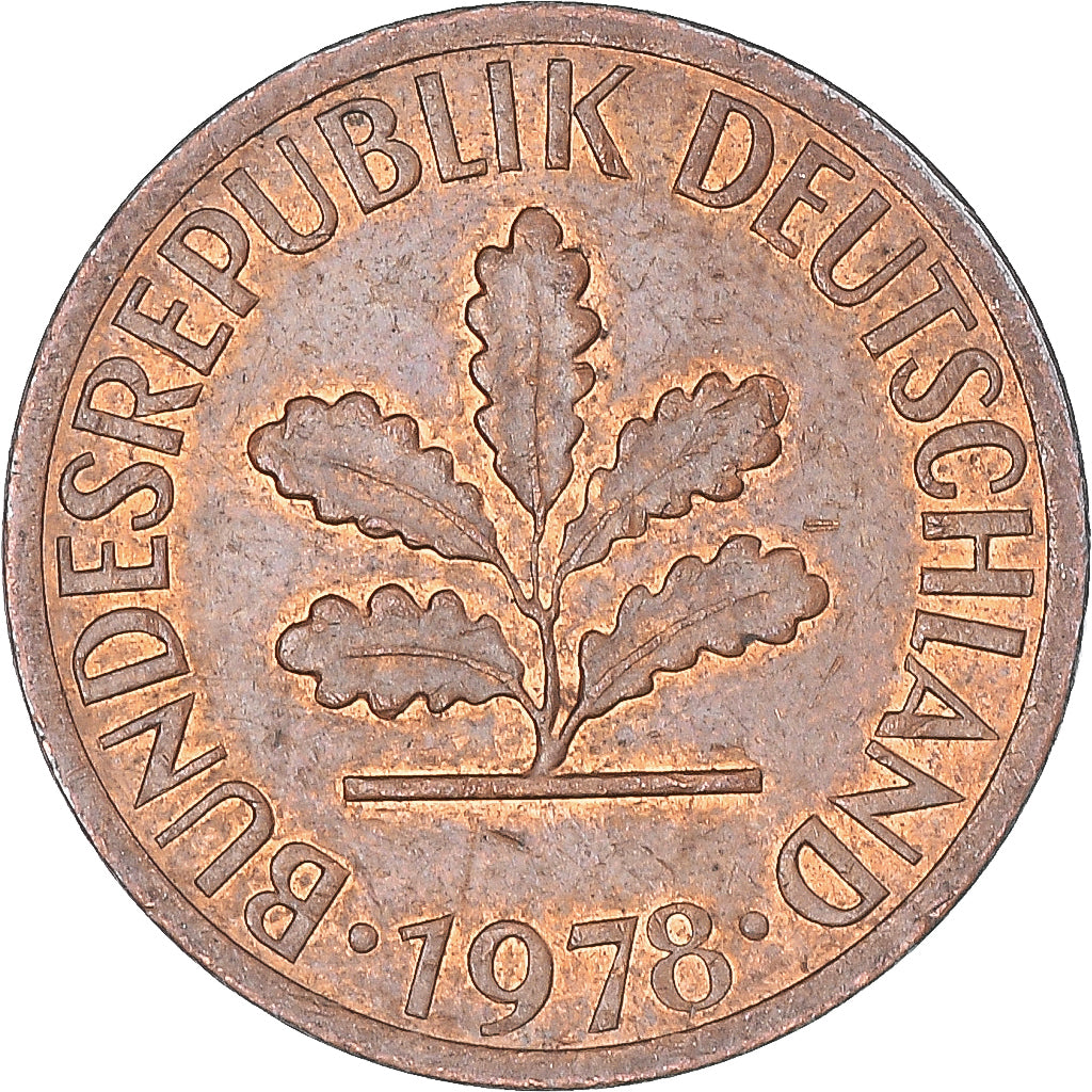Moeda, Alemanha, Pfennig, 1978