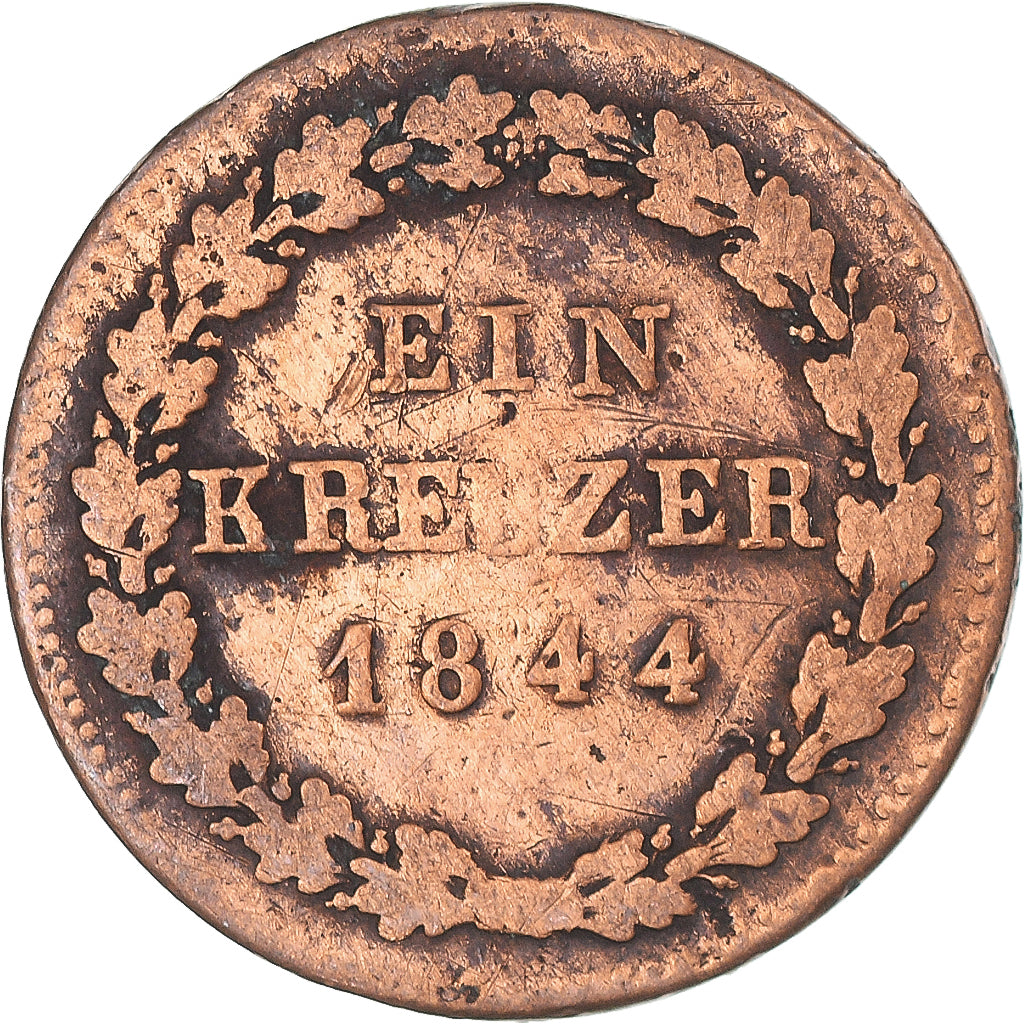 Munten, Duitse staten, Kreuzer, 1844