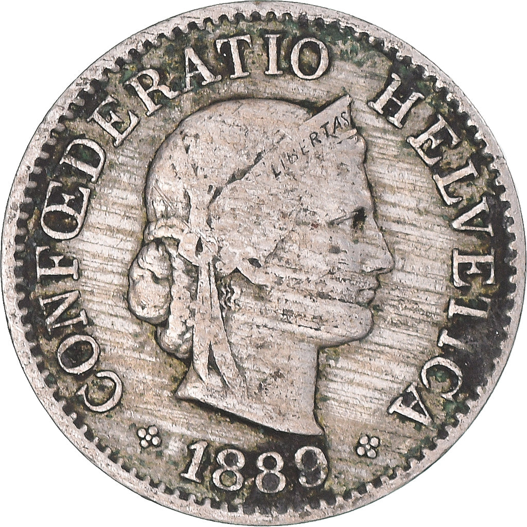 Coin, Switzerland, 5 Rappen, 1889