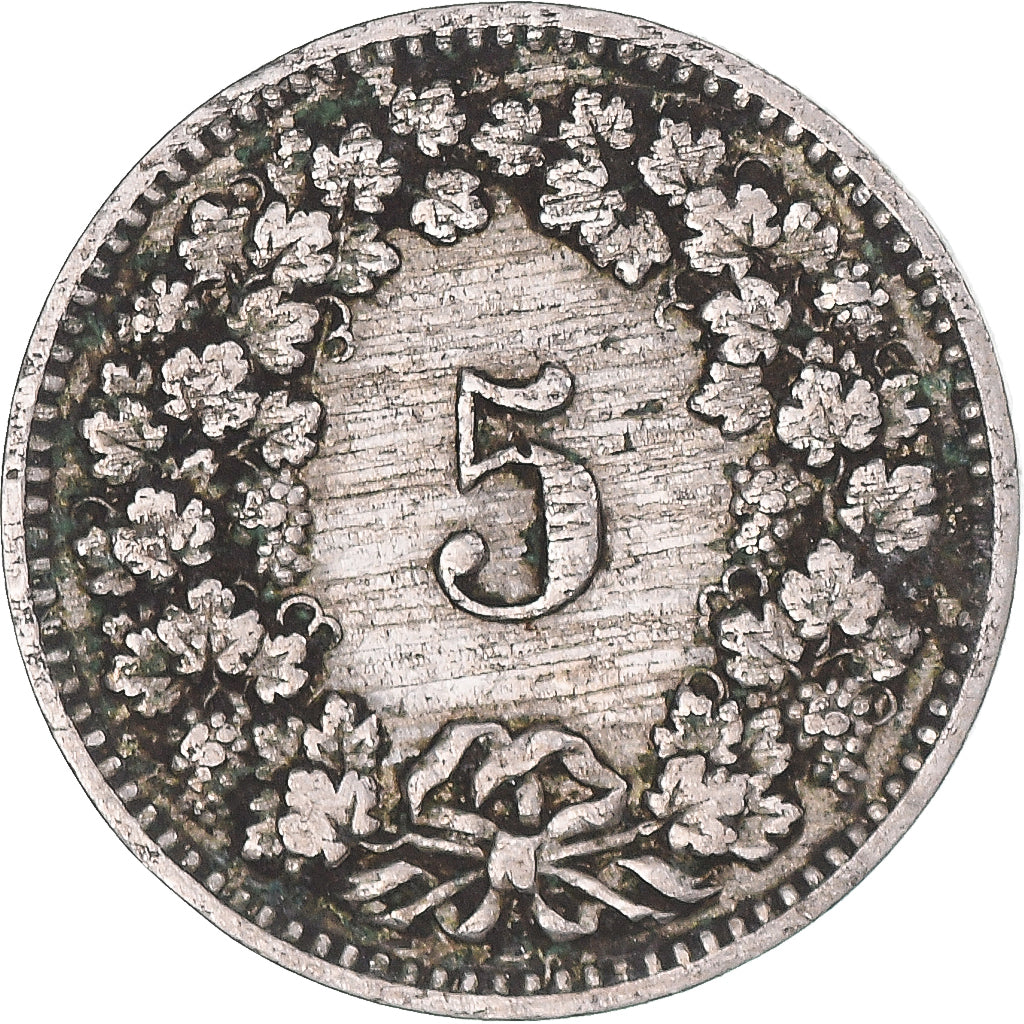 Coin, Switzerland, 5 Rappen, 1889