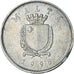 Coin, Malta, 25 Cents, 1998