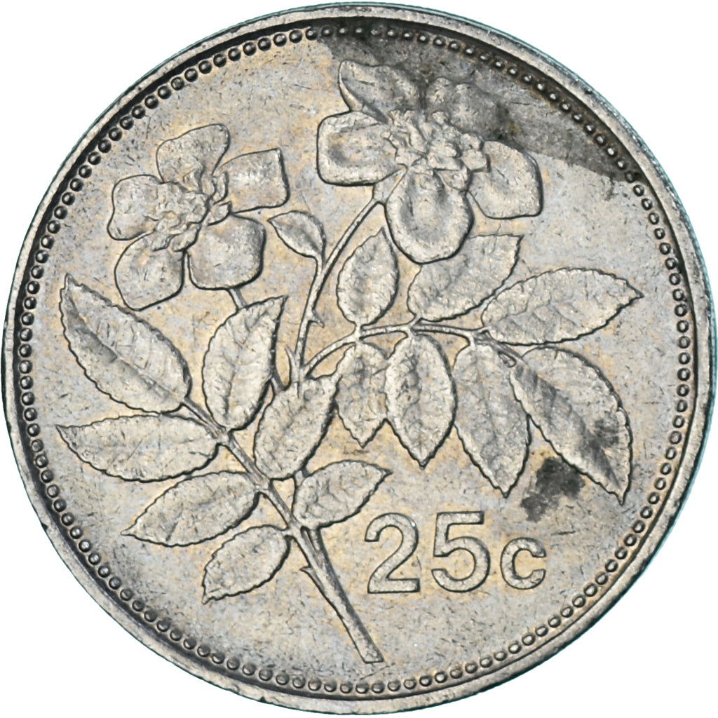 Coin, Malta, 25 Cents, 1998