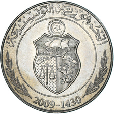 Coin, Tunisia, Dinar, 2009