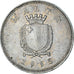 Coin, Malta, 25 Cents, 1995