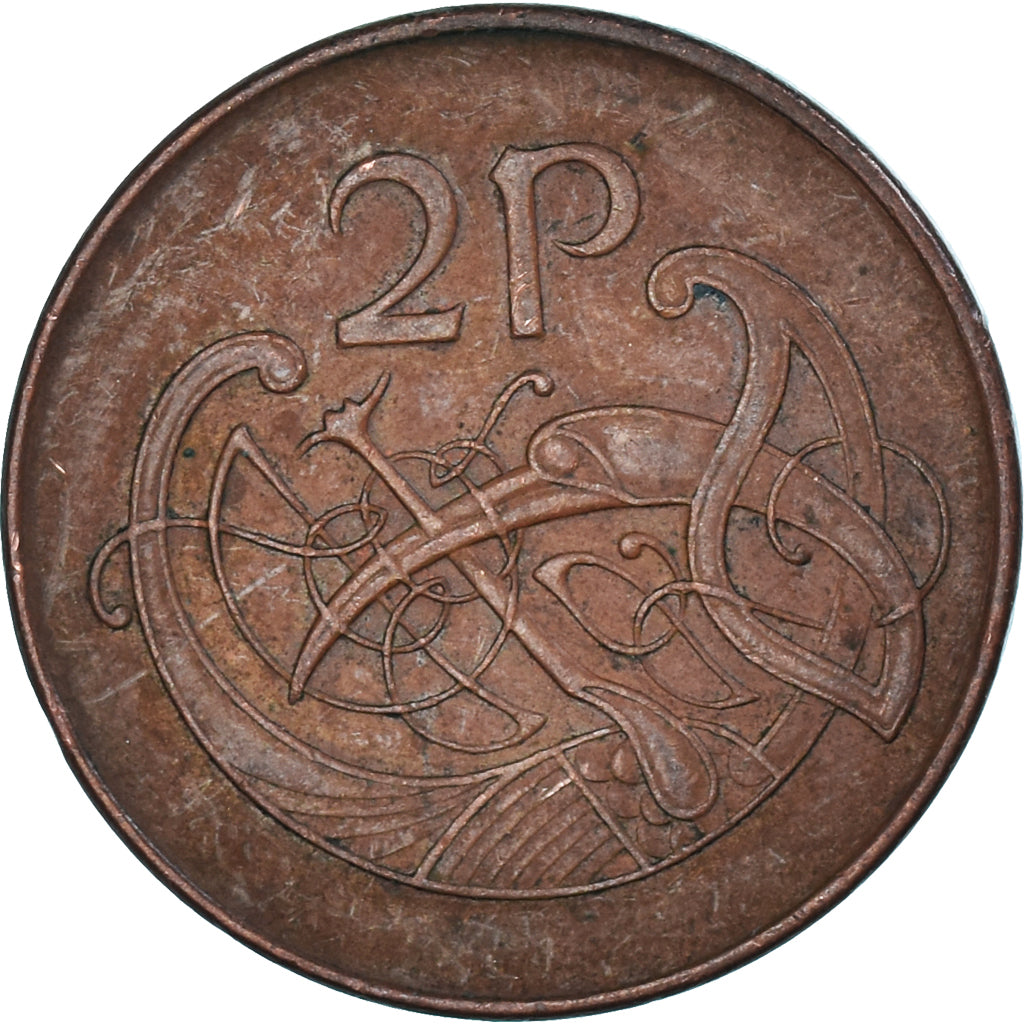 Moneta, Irlanda, 2 Pence, 1990