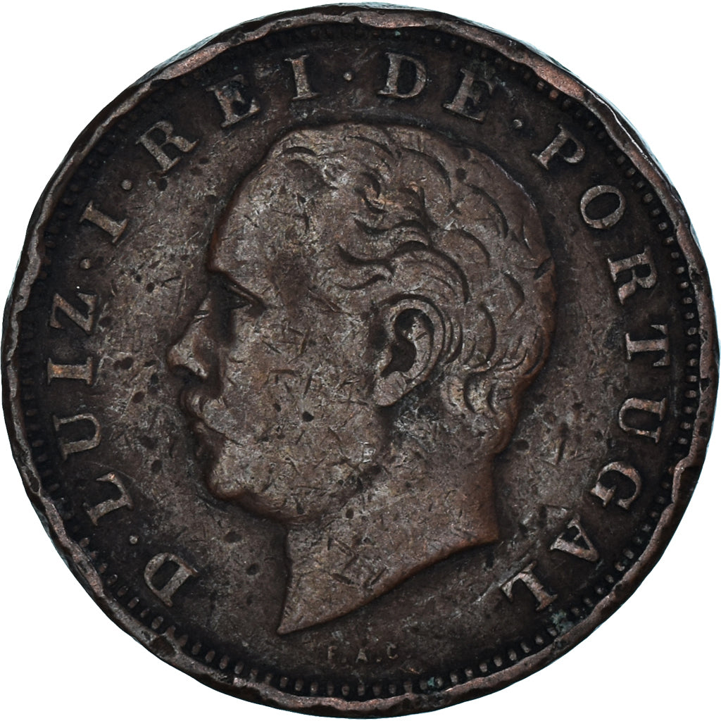 Münze, Portugal, 20 Reis, 1882