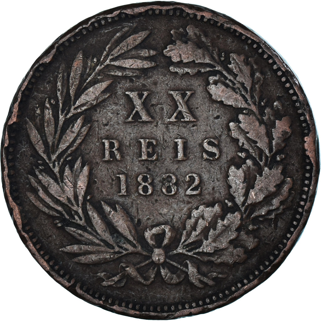 Münze, Portugal, 20 Reis, 1882