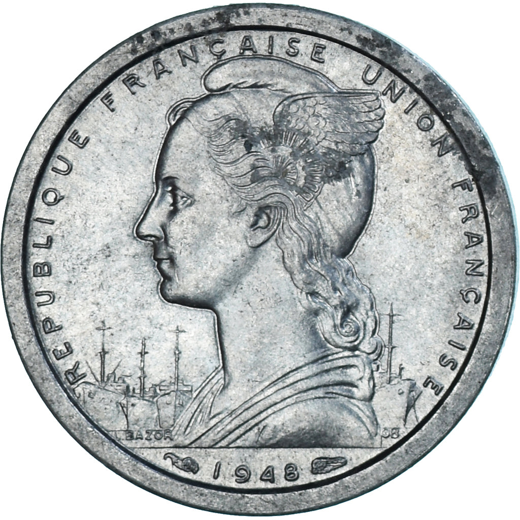 Coin, Madagascar, Franc, 1948