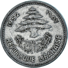 Coin, Lebanon, 5 Piastres, 1952