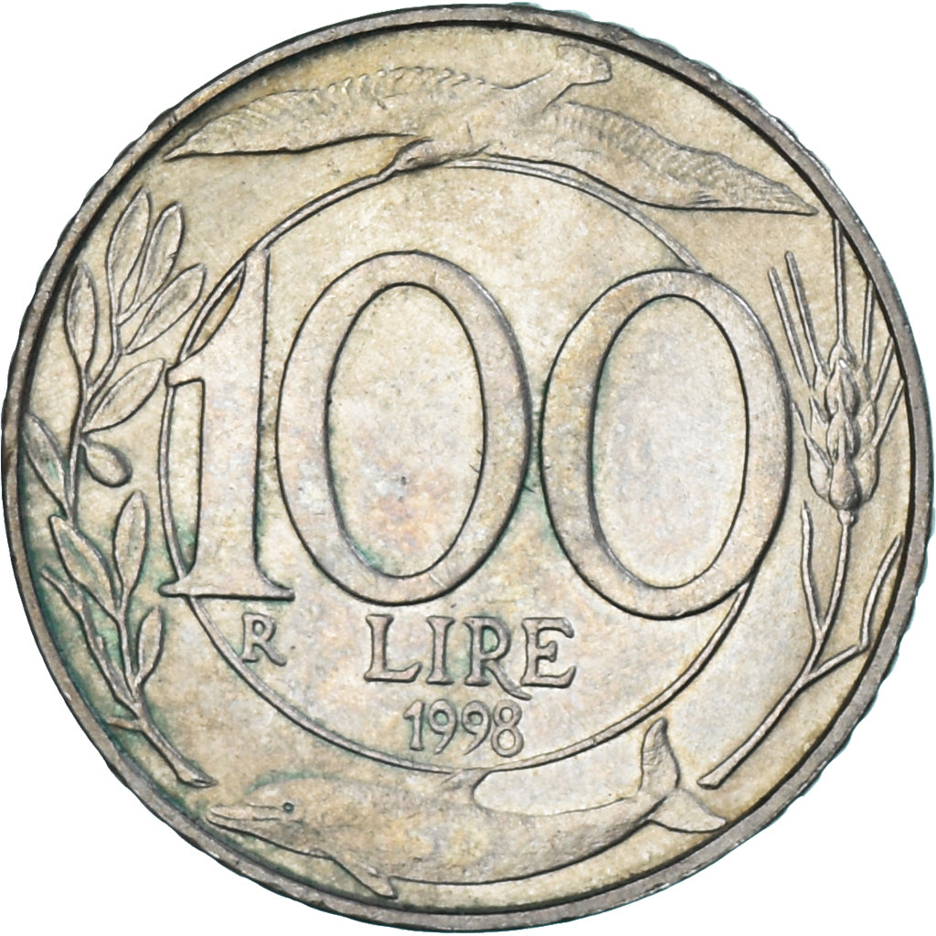Moneda, Italia, 100 Lire, 1998
