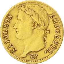 FRANCE, Napoléon I, 20 Francs, 1812, Paris, KM #695.1, VF(30-35), Gold, Gadoury 