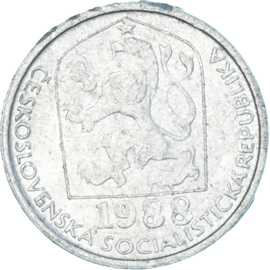 Moneda, Checoslovaquia, 10 Haleru, 1988