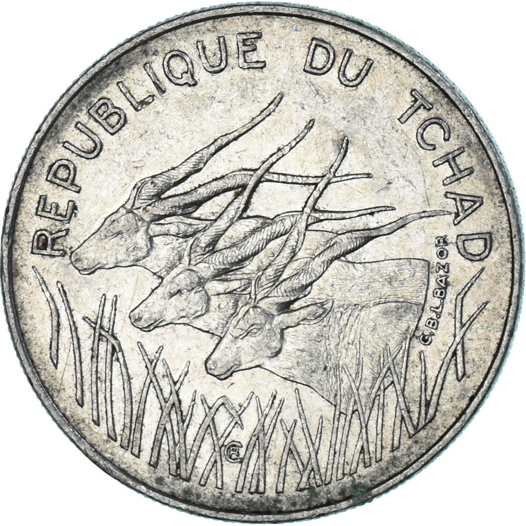 Moneda, Chad, 100 Francs, 1982