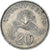 Coin, Singapore, 20 Cents, 1990