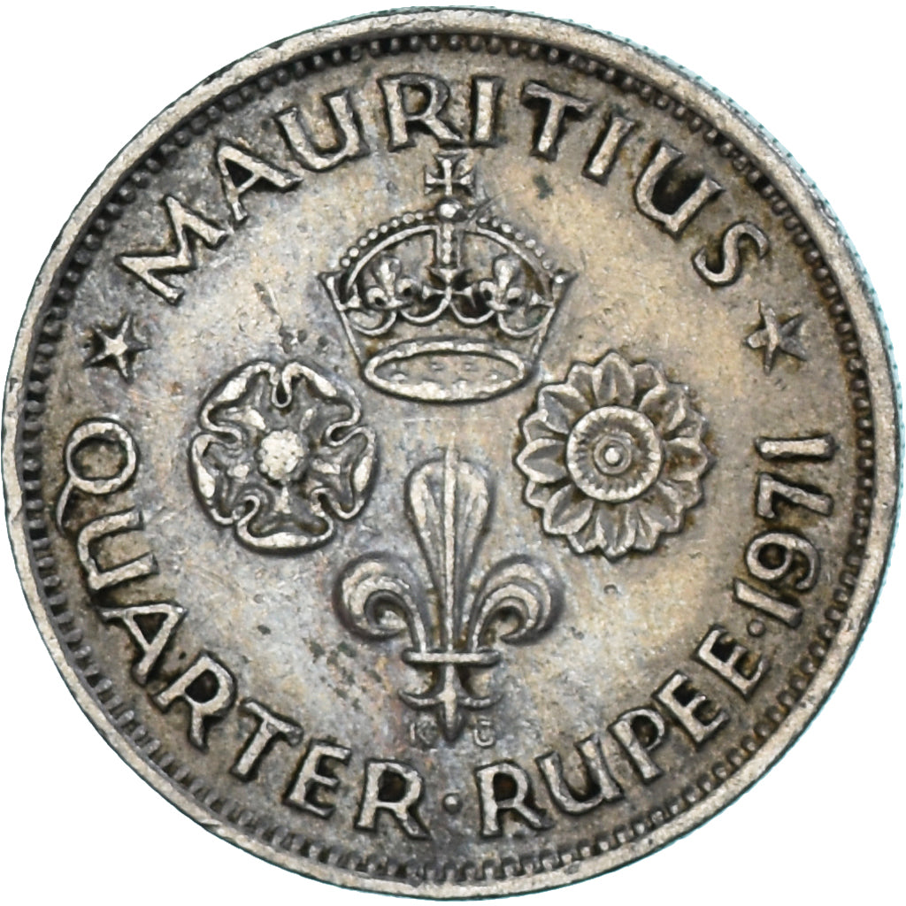 Coin, Mauritius, 1/4 Rupee, 1971
