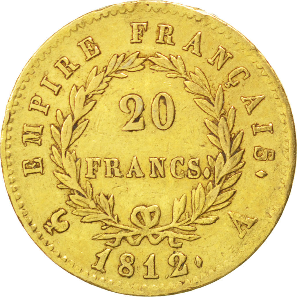 Premier Empire, 20 Francs Or au revers Empire 1812 Paris, KM 695.1