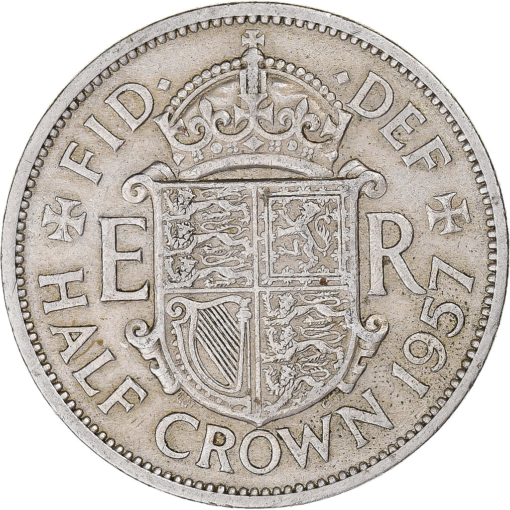 Monnaie, Grande-Bretagne, 1/2 Crown, 1957