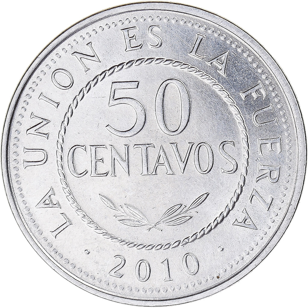 Coin, Bolivia, 50 Centavos, 2010