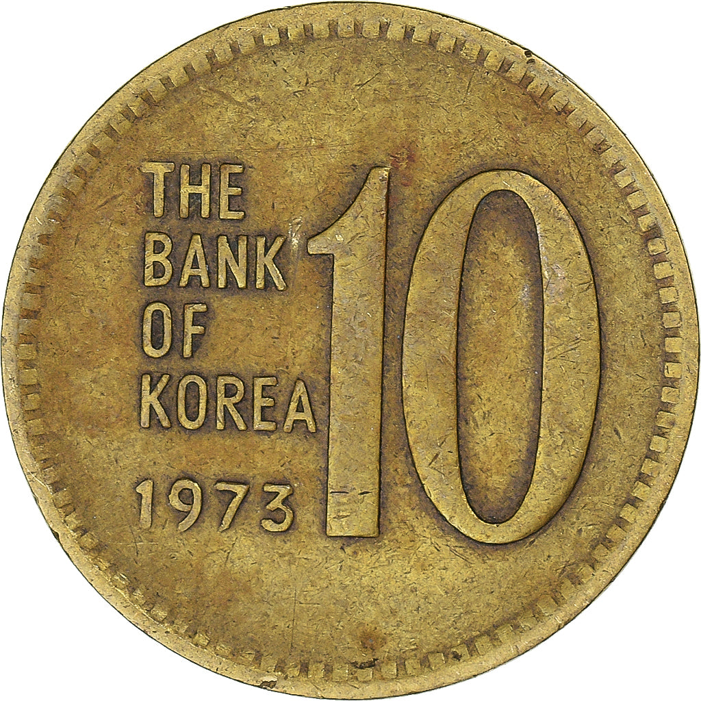 Coin, Korea, 10 Won, 1973