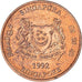 Moeda, Singapura, Cent, 1992