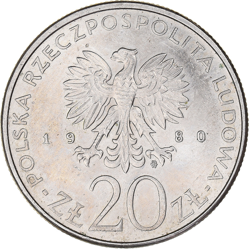 Coin, Poland, 20 Zlotych, 1980
