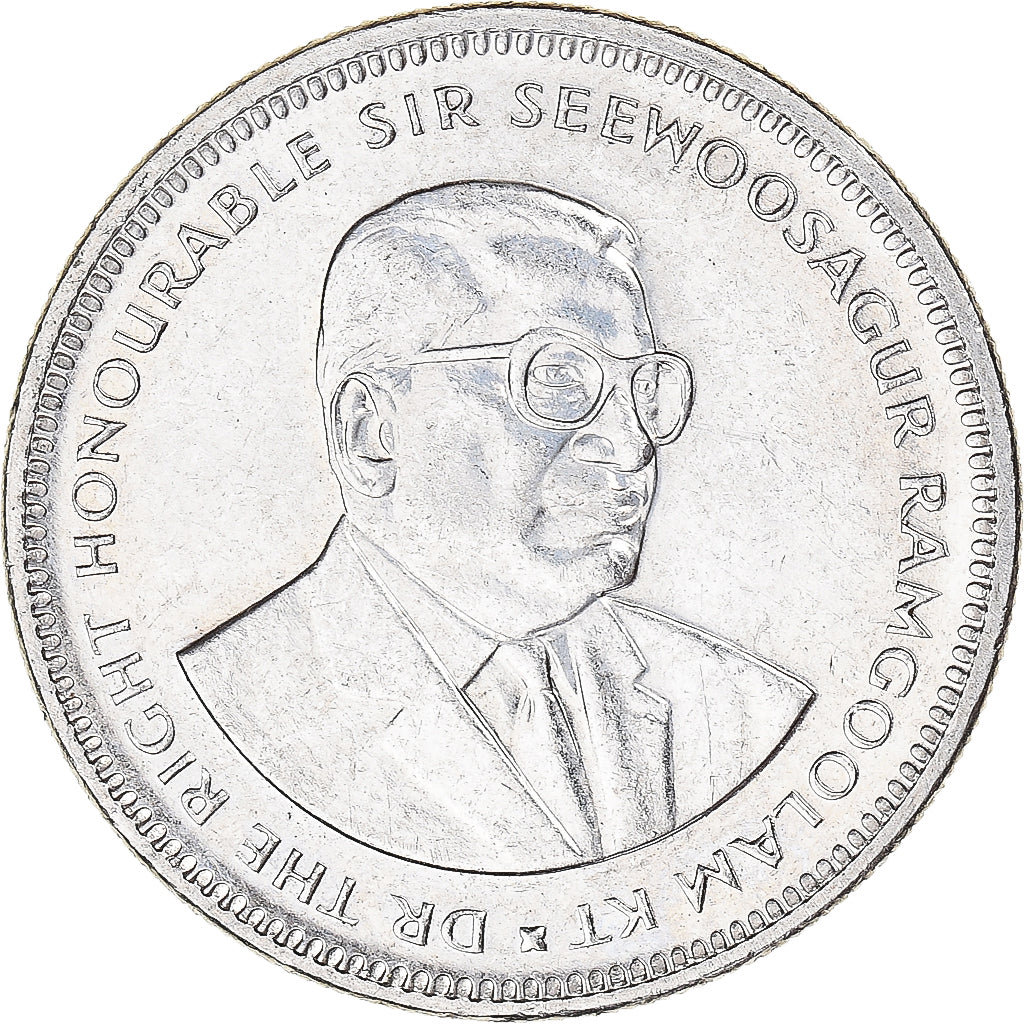 Coin, Mauritius, 1/2 Rupee, 1987