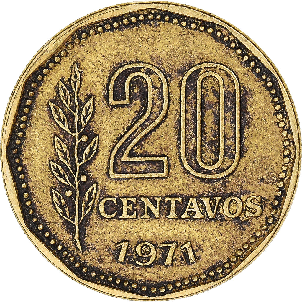 Moeda, Argentina, 20 Centavos, 1971
