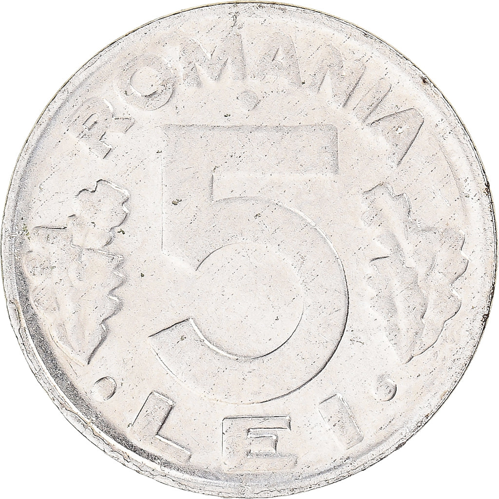 Coin, Romania, 5 Lei, 1993