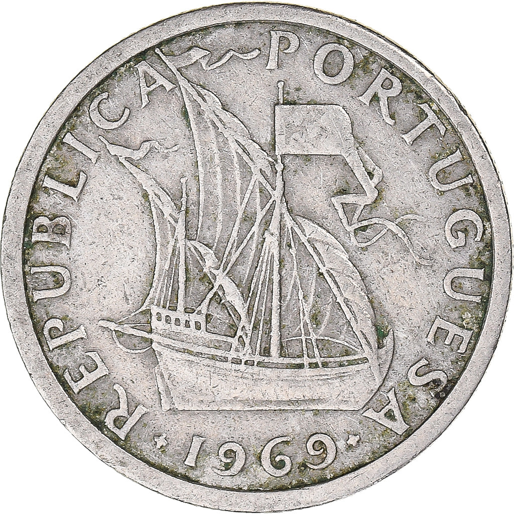 Münze, Portugal, 2-1/2 Escudos, 1969