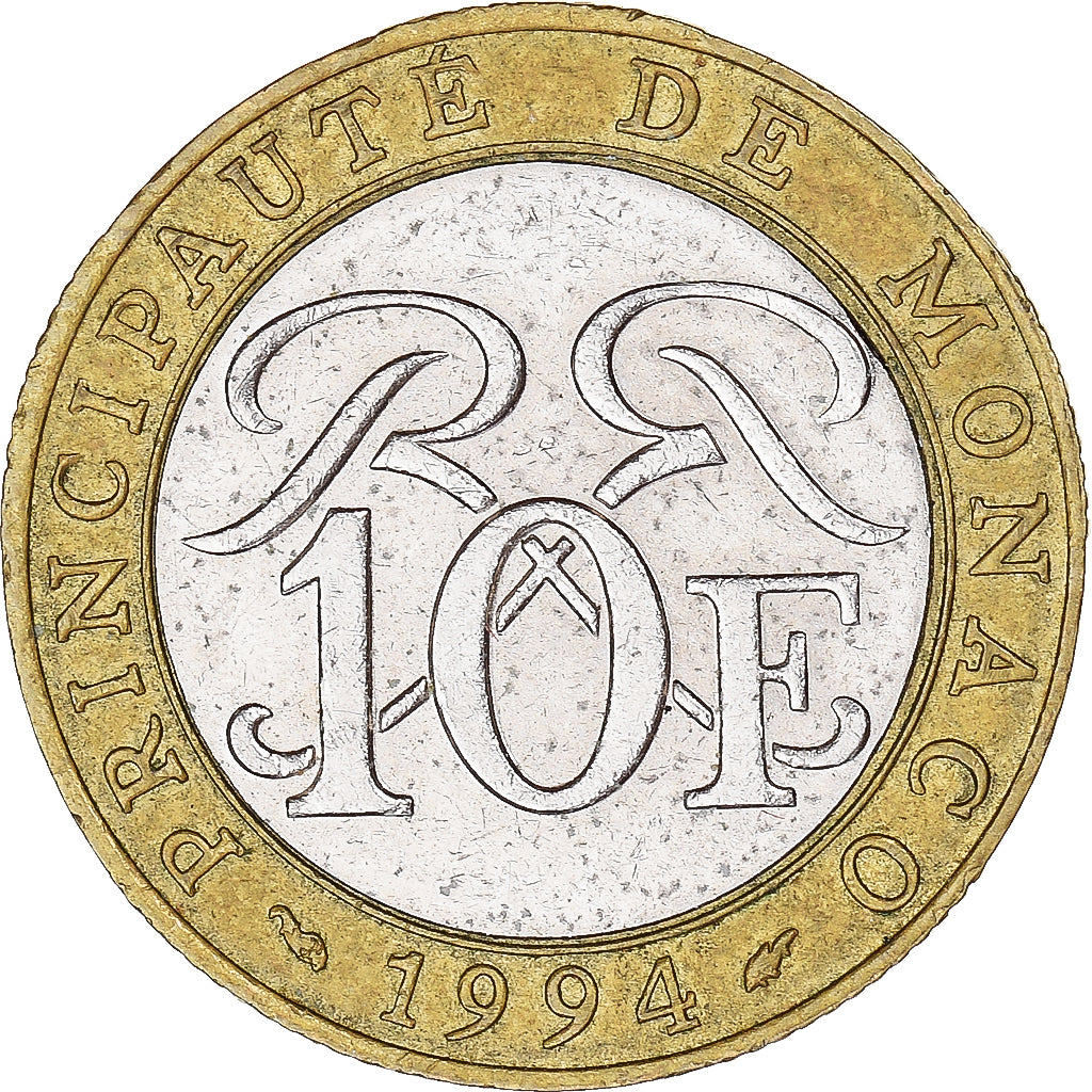 Münze, Monaco, 10 Francs, 1994
