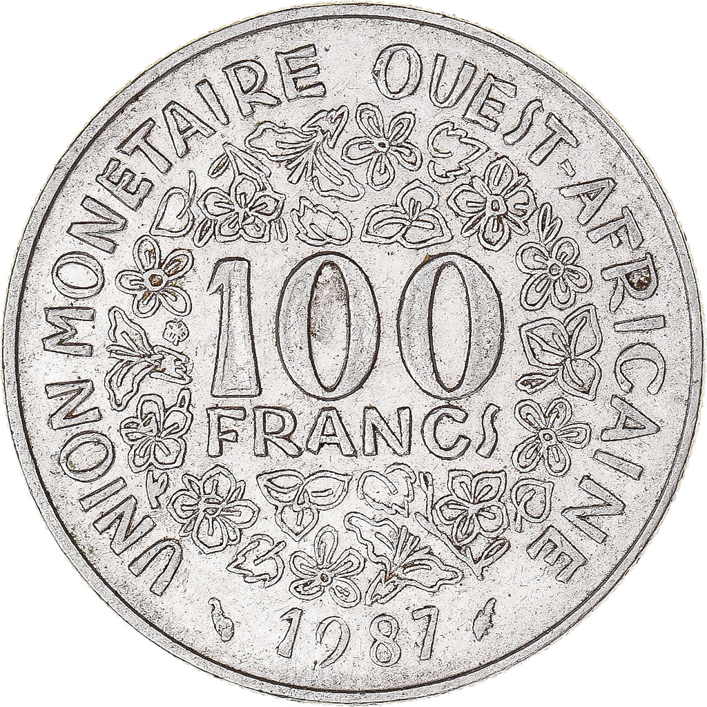 Moneta, Kraje Afryki Zachodniej, 100 Francs, 1987