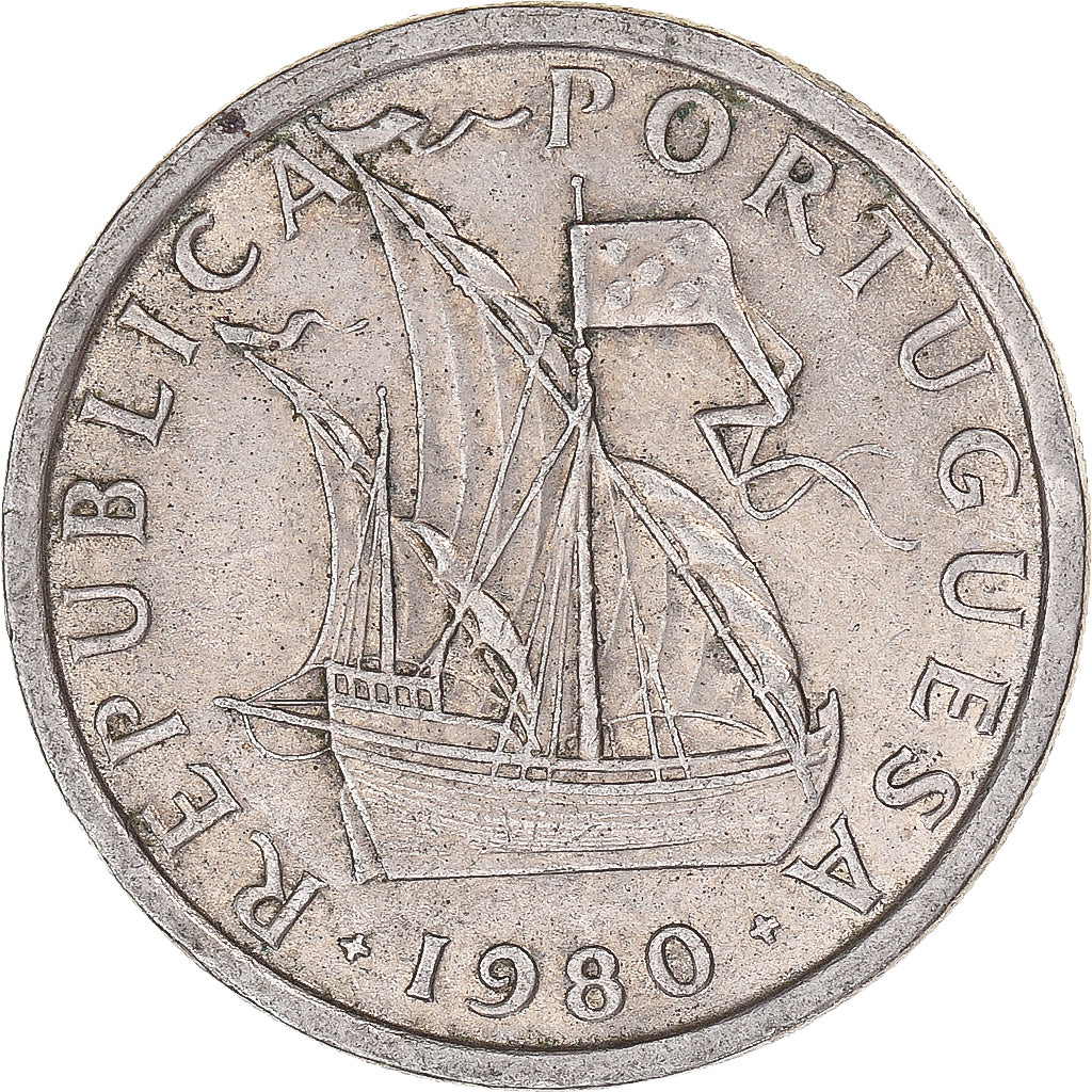 Münze, Portugal, 5 Escudos, 1980