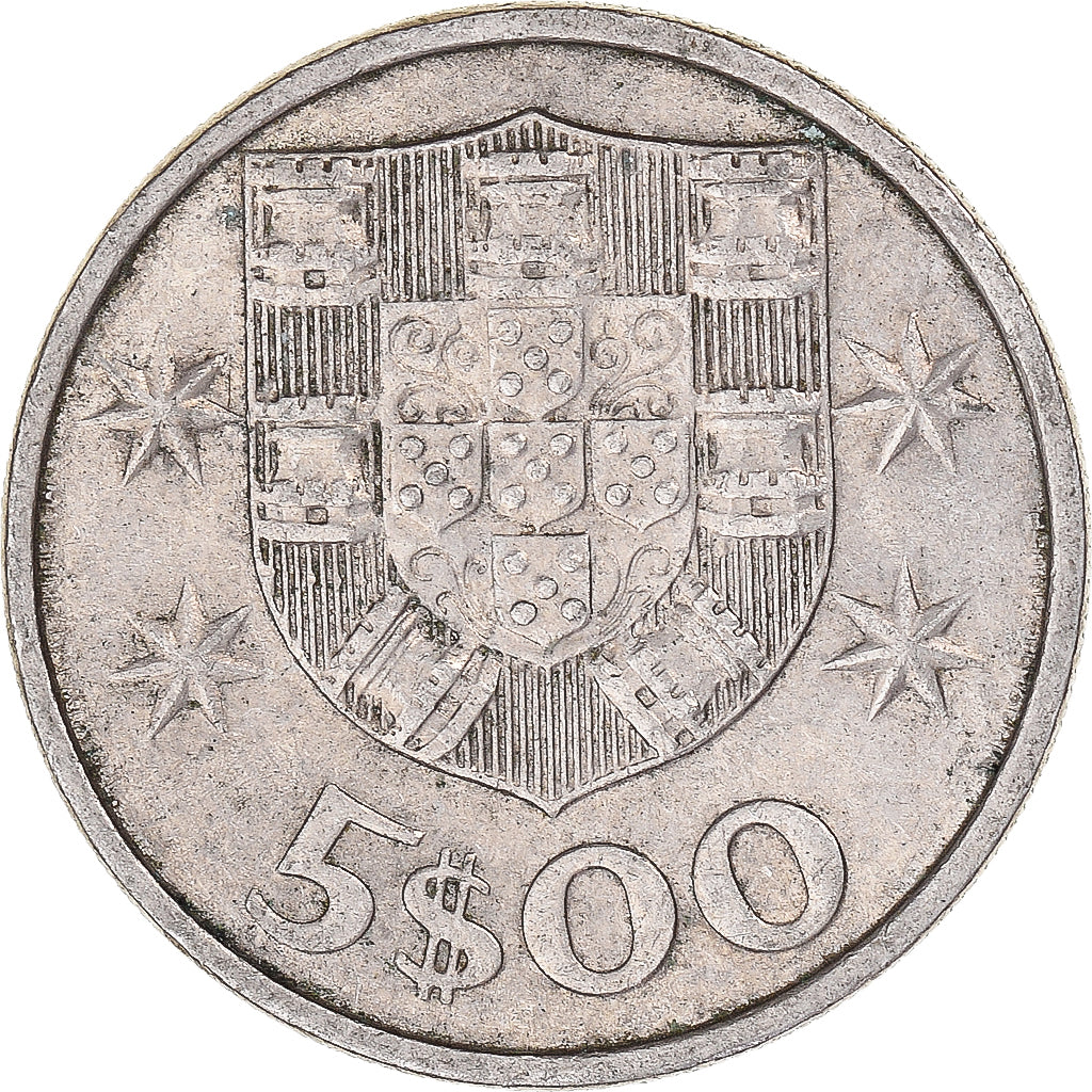 Münze, Portugal, 5 Escudos, 1980