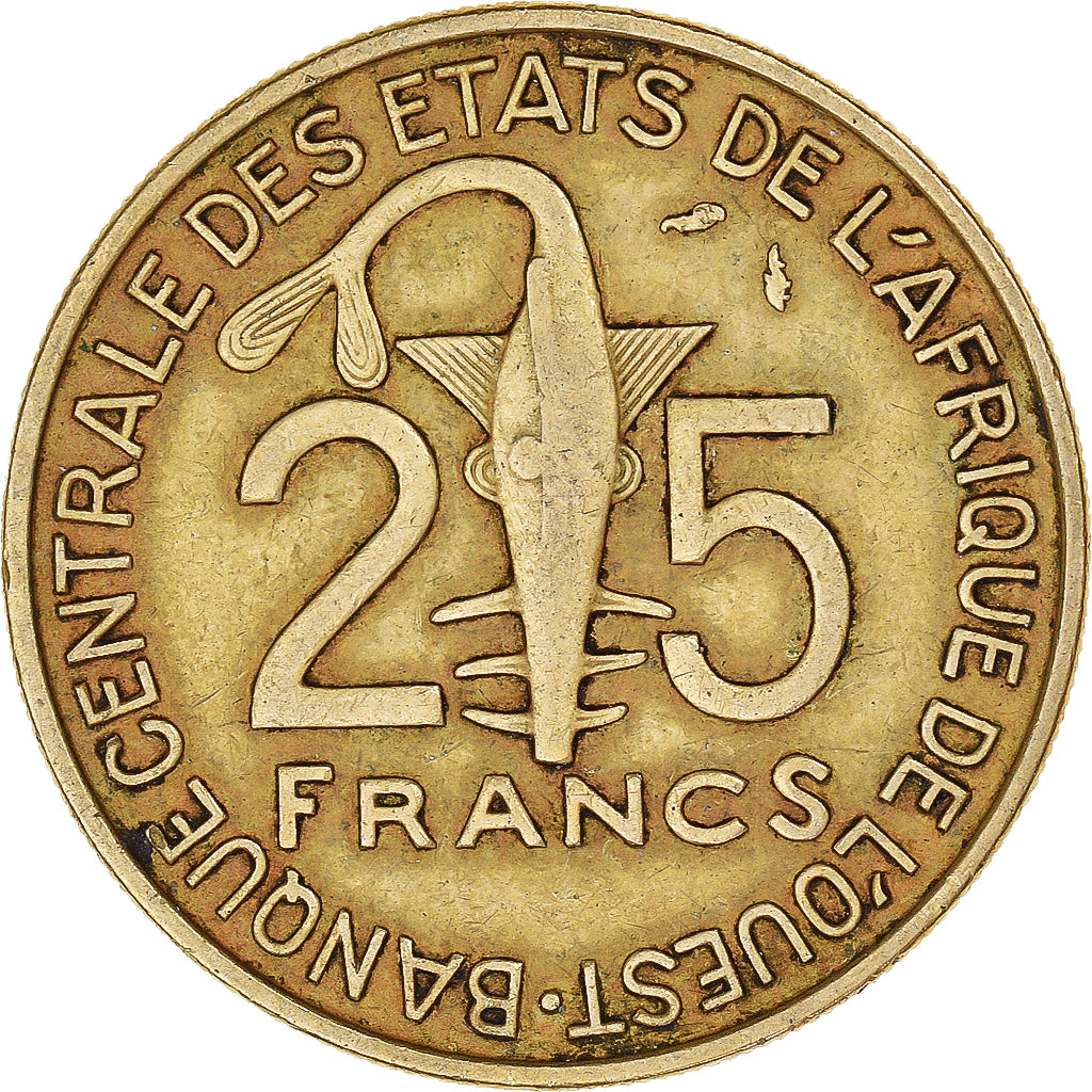 Coin, West African States, 25 Francs, 1992