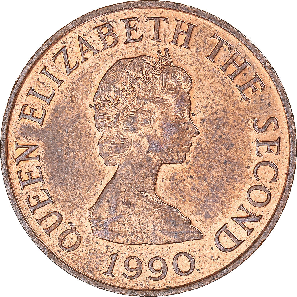 Monnaie, Jersey, 2 Pence, 1990