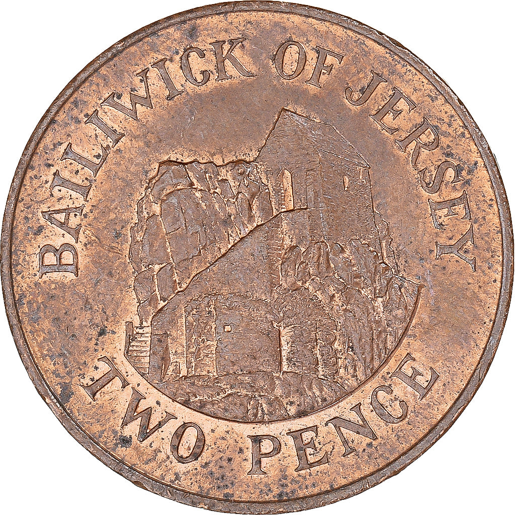 Monnaie, Jersey, 2 Pence, 1990