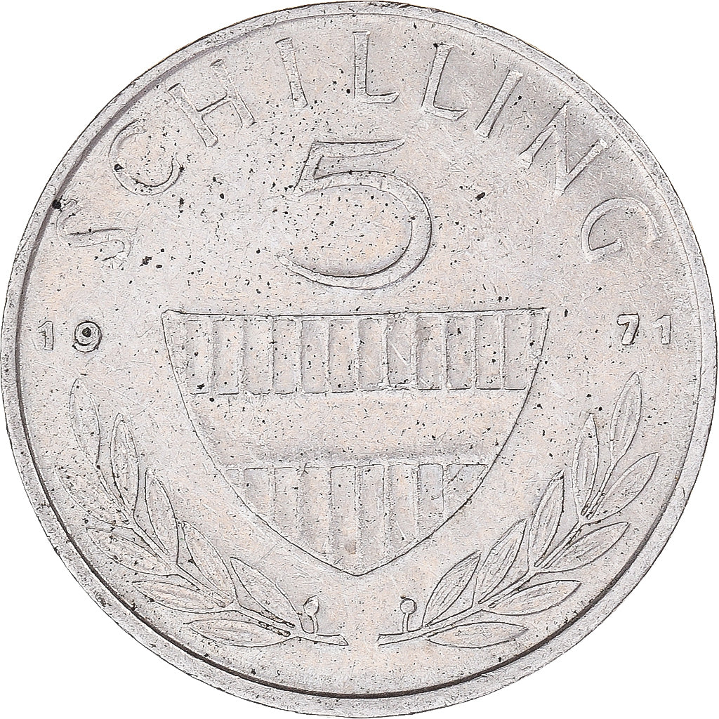 Moeda, Áustria, 5 Schilling, 1971