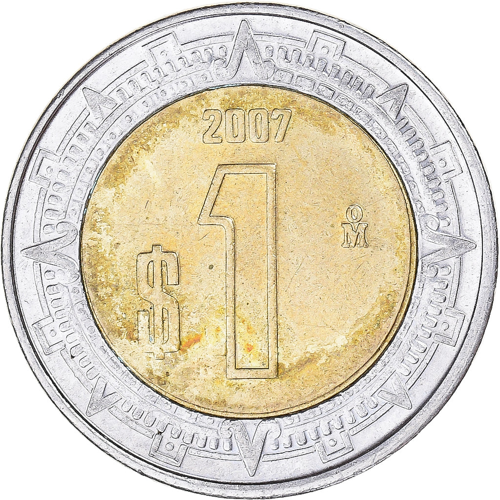 Coin, Mexico, Peso, 2007