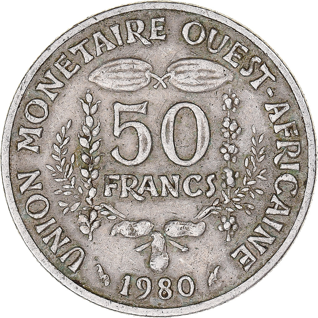 Moeda, Estados da África Ocidental, 50 Francs, 1980