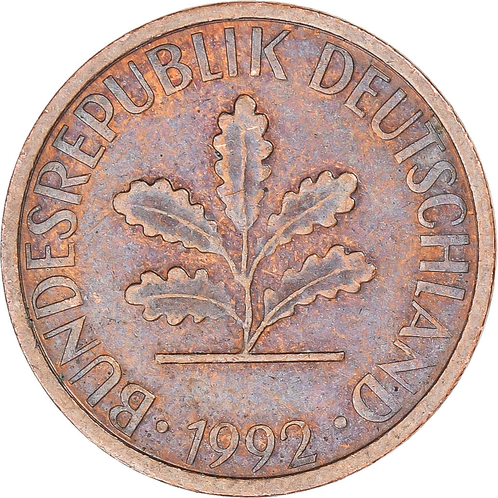 Coin, Germany, Pfennig, 1992