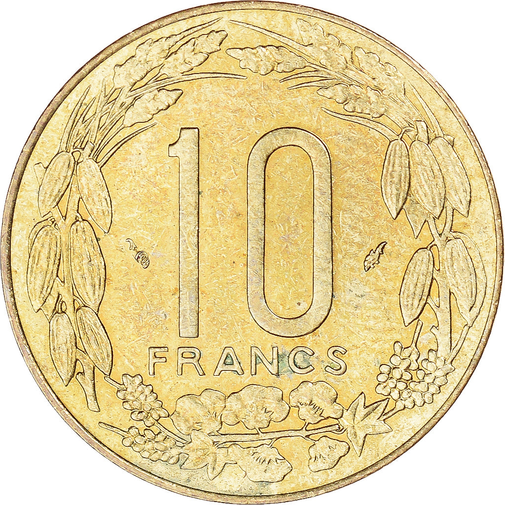 Coin, Central African States, 10 Francs, 1992