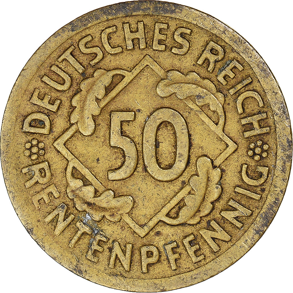 Coin, Germany, 50 Rentenpfennig, 1924