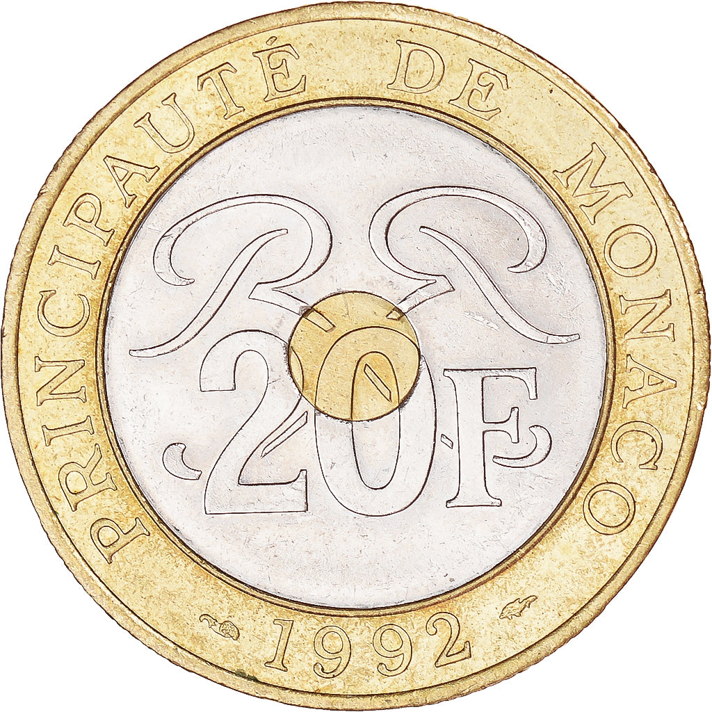 Munten, Monaco, 20 Francs, 1992